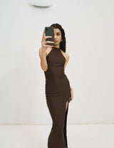 OLIVIA - MAXI DRESS BROWN