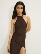 Olivia Maxi Dress Brown - Limited Edition