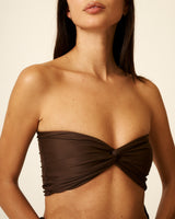 Twisted Top with Draped Detail (Limited Edition)  Chocolate