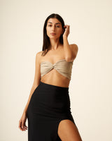 Twisted Top with Draped Detail (Limited Edition) Arcilla