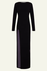 Maxi Dress in Merino Wool (Limited Edition) - Black - Selene