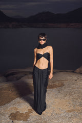 Twisted Top with Draped Detail (Limited Edition) Black