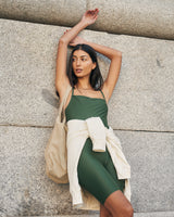 Square Neckline Bodysuit - Green - María
