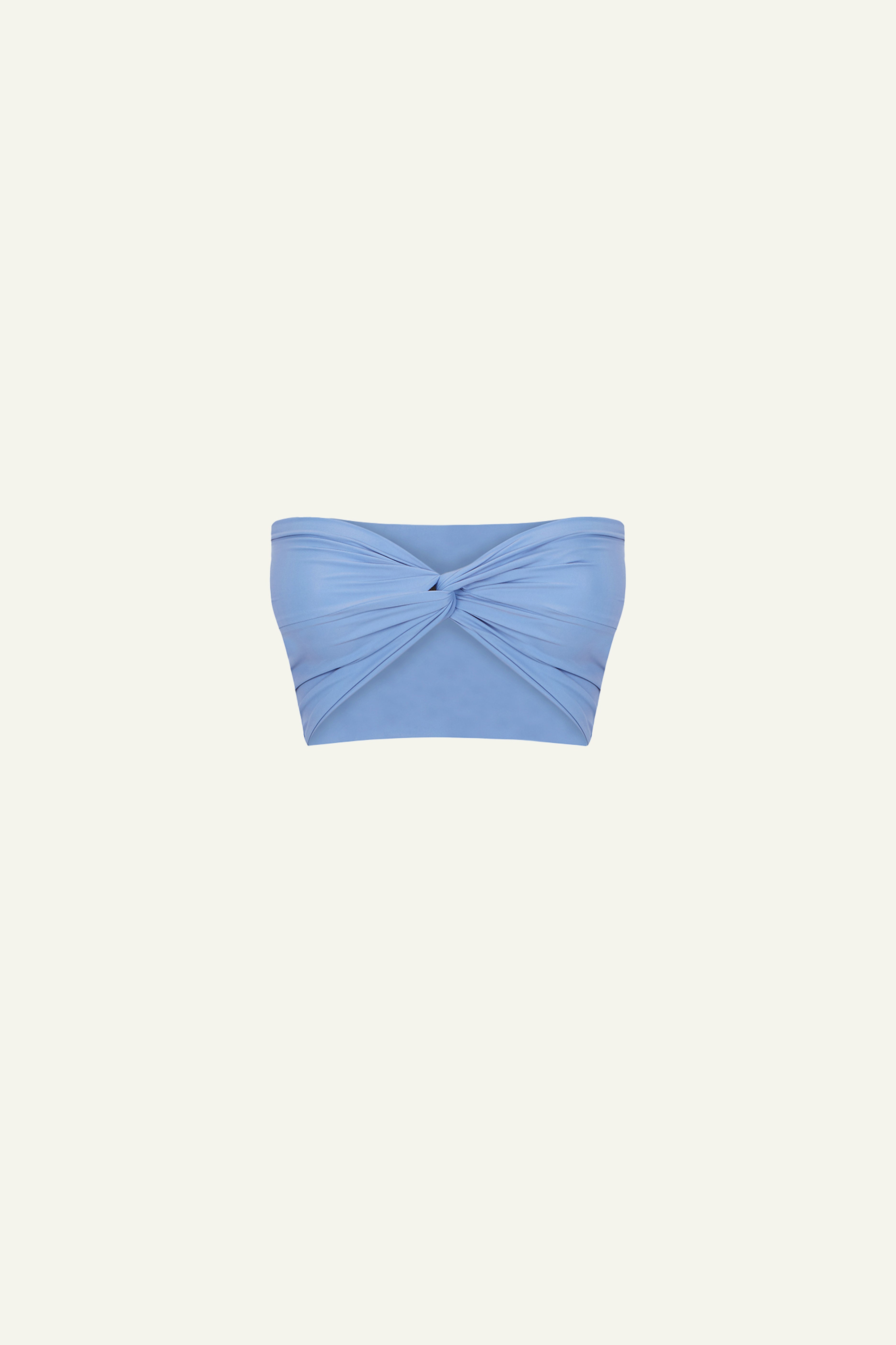 Top Nudo con Detalle Drapeado (Edición Limitada) Azul