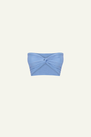 Top Nudo con Detalle Drapeado (Edición Limitada) Azul