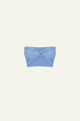 Top Nudo con Detalle Drapeado (Edición Limitada) Azul