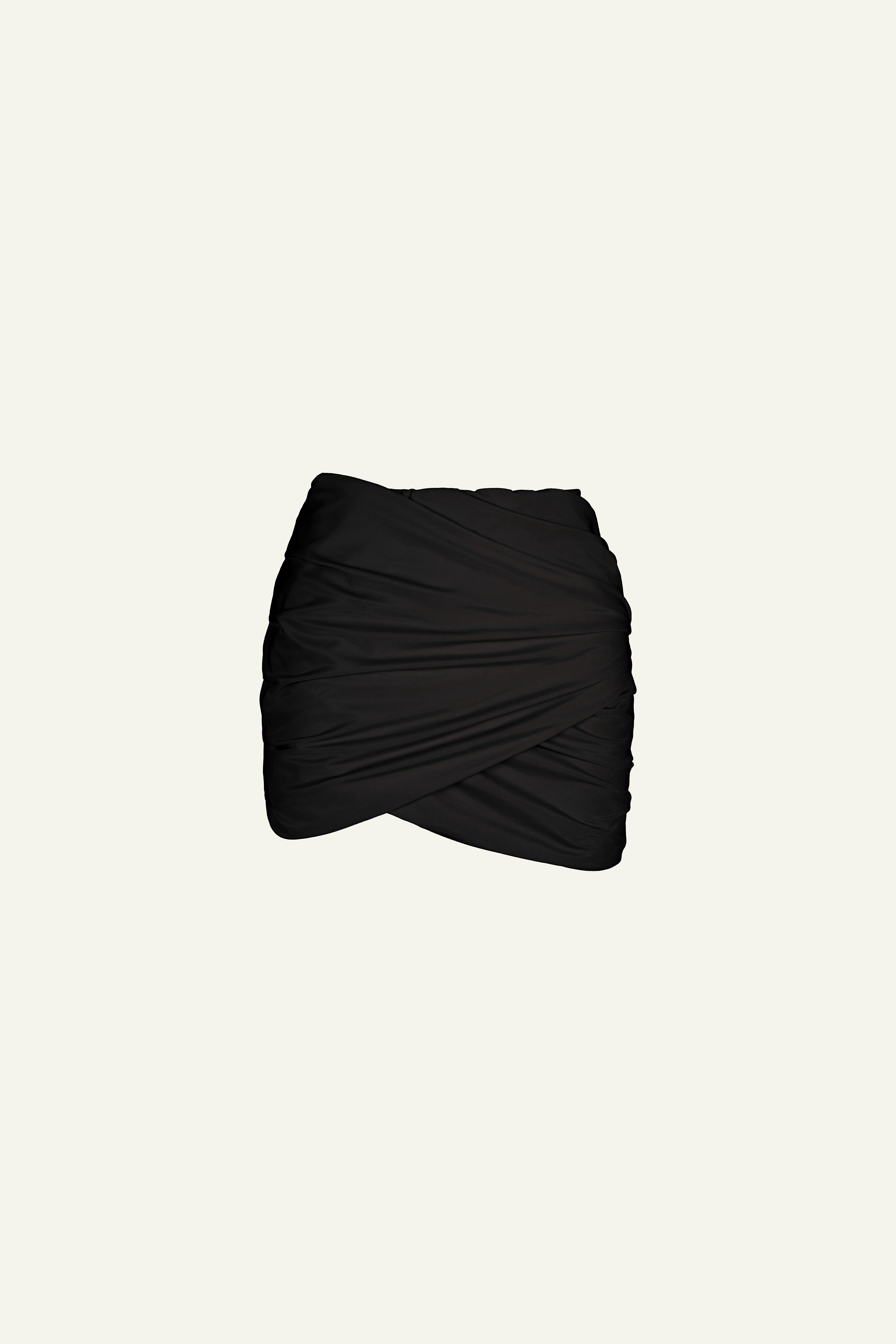 Falda mini fruncida (Edición Limitada) Negro - Ana