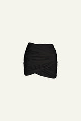 Falda mini fruncida (Edición Limitada) Negro - Ana
