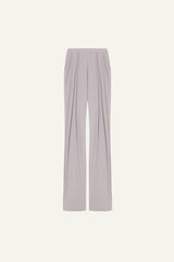 Loose-Fitting Darted Trousers (Limited Edition) Perla (Grey) - Estela