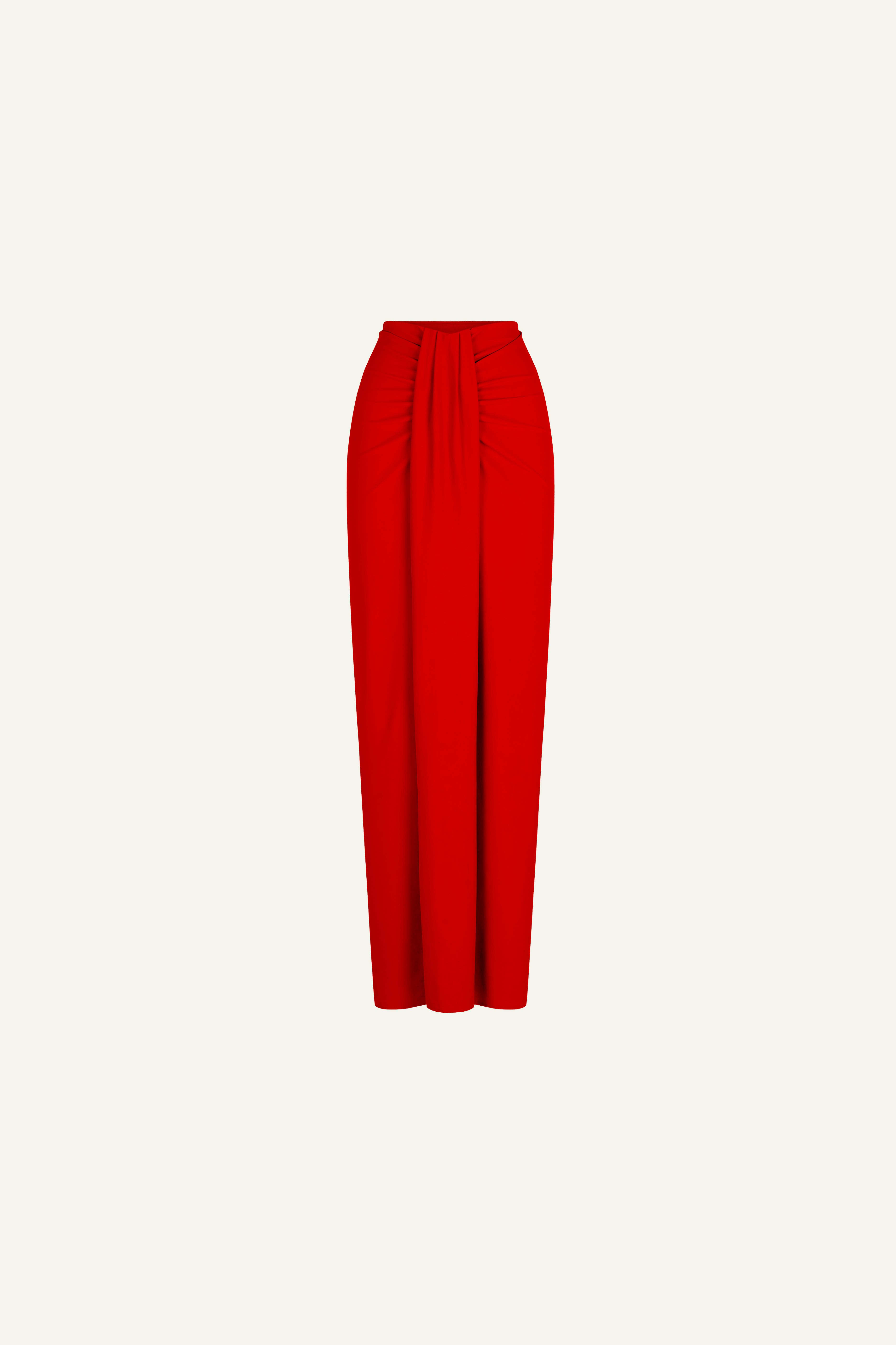 Maxi Skirt With Front Draped Detail (Limited Edition) Red - Mai