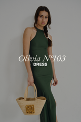 Vestido Maxi Halter Con Abertura Lateral (Edición Limitada) Verde - Olivia