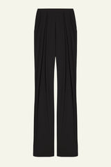 Loose-Fitting Darted Trousers (Limited Edition) Black - Estela