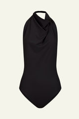 Draped Halter Bodysuit (Limited Edition) Black - Noelia