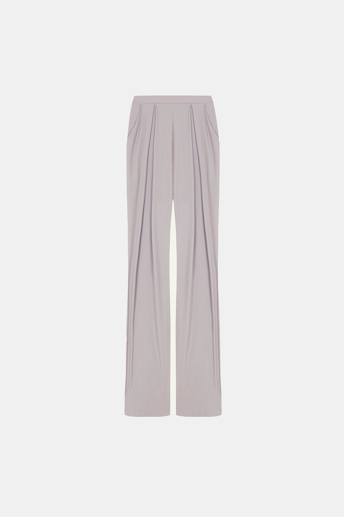 Loose-Fitting Darted Trousers (Limited Edition) Perla (Grey) - Estela