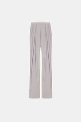 Loose-Fitting Darted Trousers (Limited Edition) Perla (Grey) - Estela