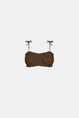 Top Cropped puffed (Limited Edition) Chocolate- Carmen