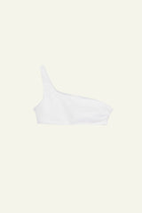 Asymmetric Bandeau Top in Recycled PYRATEX©. Pilar